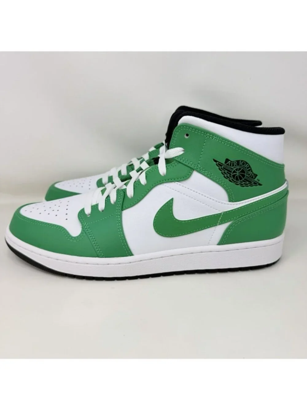 Nike Air Jordan 1 Mid Lucky Green Basketball Shoes Men's Size 12